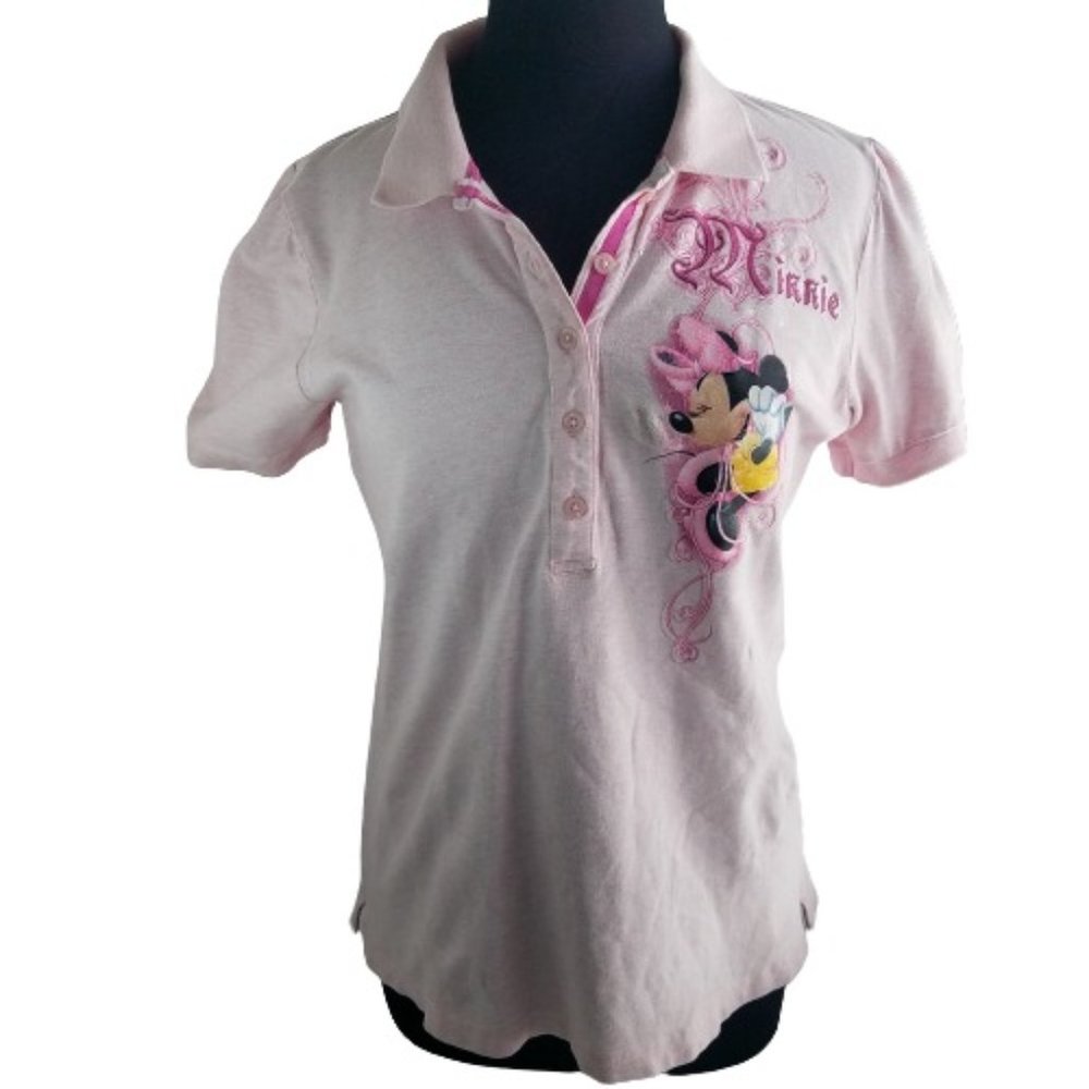 Disney Store Minnie Mouse pink polo shirt